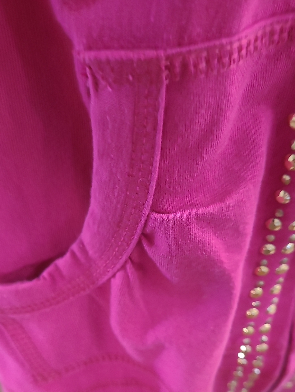 Oleg Cassini Sport Hot Pink Stud-Trim Hoodie Jacket Size Small - Picture 5 of 9